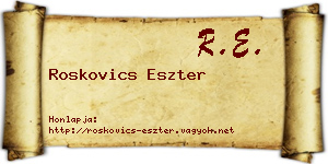 Roskovics Eszter névjegykártya