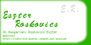 eszter roskovics business card